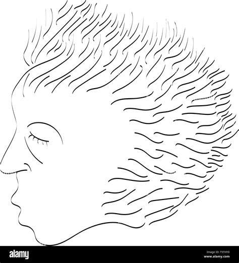 Un Dibujo De Arte El Carácter De Un Hombre Dormido Que Tiene El Cabello