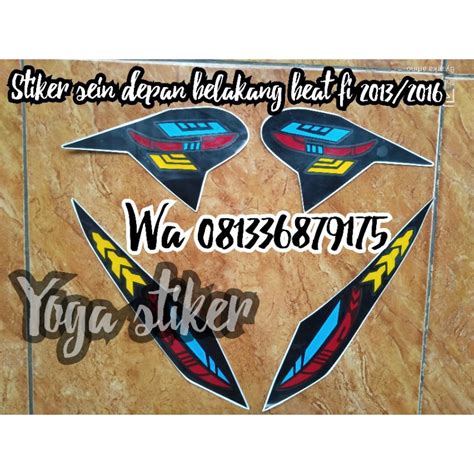 Jual Stiker Variasi Lampu Sein Depan Belakang Beat Fi Shopee Indonesia