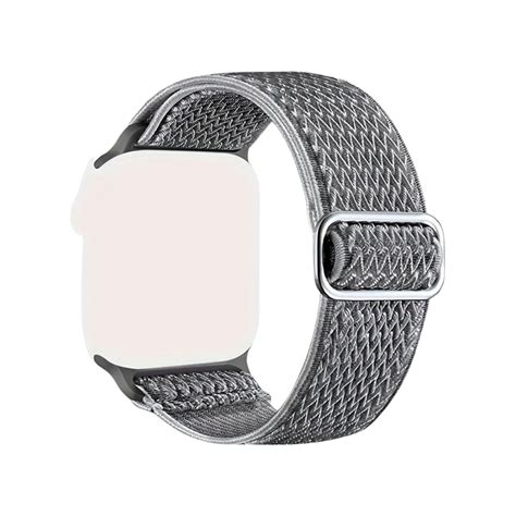 Adjustable Elastic Apple Watch Strap Mm Grey Outleb