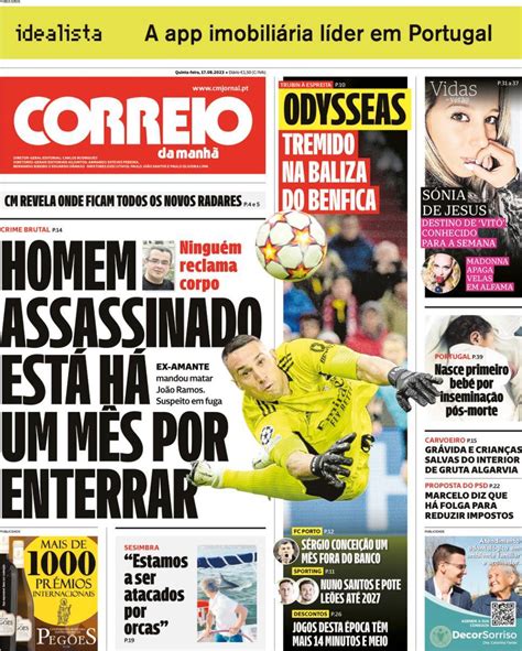 Capa Correio Da Manh Agosto Capasjornais Pt