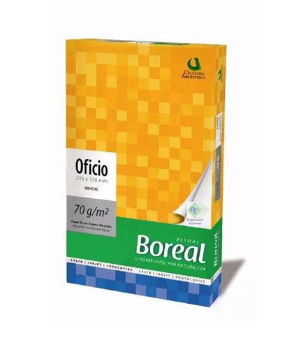 Resma Papel Boreal Grs Oficio X H Cons X Env O Gratis Mercadolibre