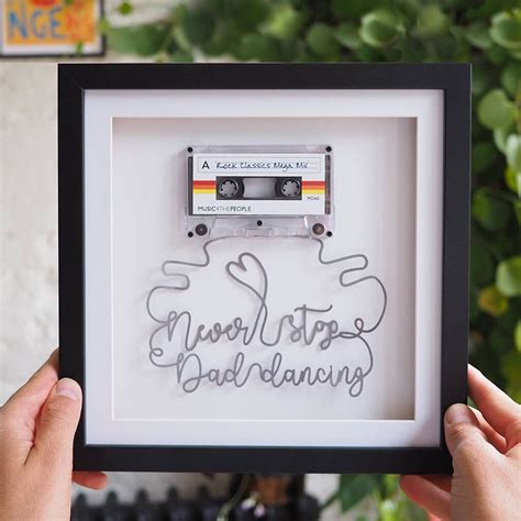 Framed Father S Day Personalised Cassette Mixtape Art By Mooks Design