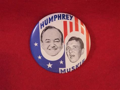 Original 1968 Hubert Humphrey Muskie Large Presidenti Gem