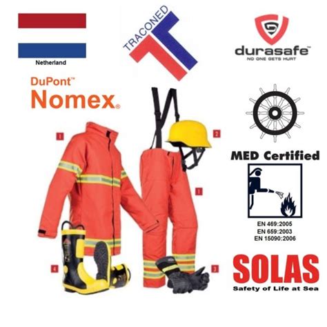 Traconed Firemans Outfit Complete Med Approved Nomex Type Size M