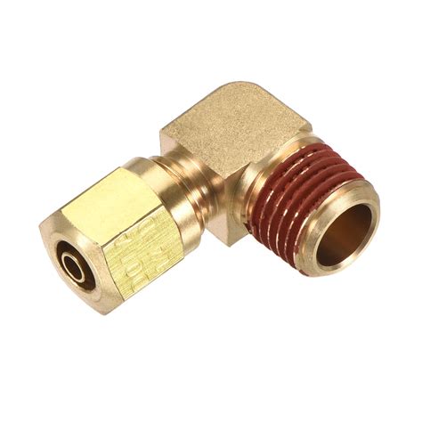 Uxcell Brass Elbow Compression Tube Fitting Npt X Tube Od