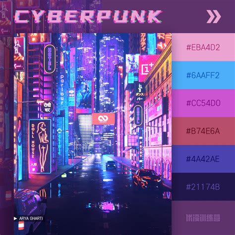 Cyberpunk Color Paletas De Colores Paletas Teoria Del Color