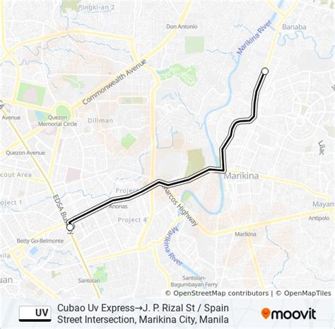 Uv Route Schedules Stops Maps Cubao Uv ExpressJ P Rizal St