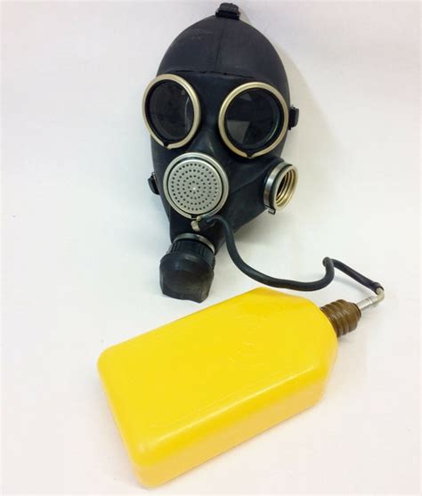 Soviet Russian Gas Mask GP 7 Black Rubber New With Gem