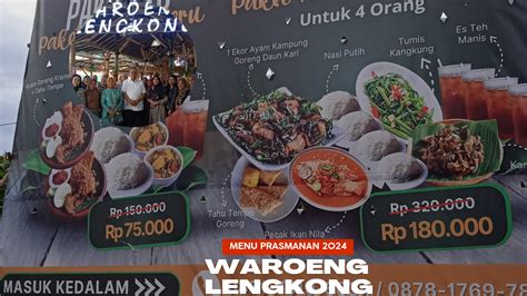 Waroeng Lengkong Menu Baru Prasmanan 2024 Viral Sayap Bakar Madu