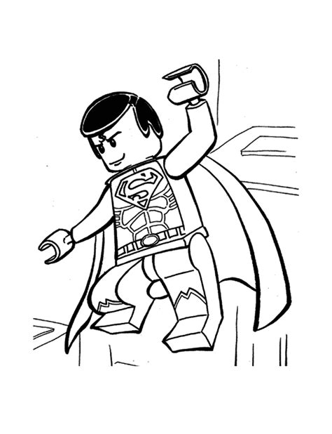 Desenho De Superman Lego Lutando Para Colorir Tudodesenhos