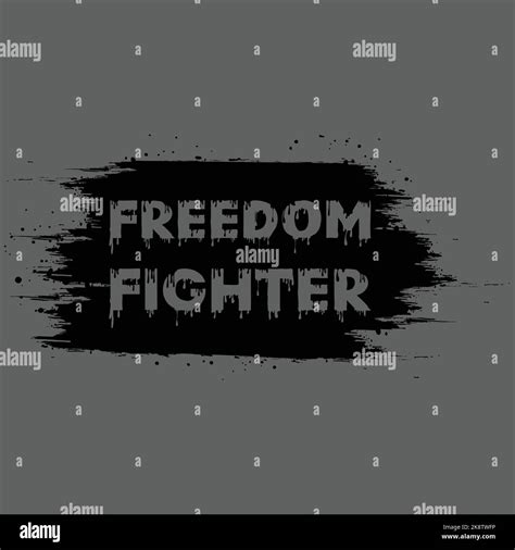 Freedom Fighter Typography Text Effect With Paint Texture Background