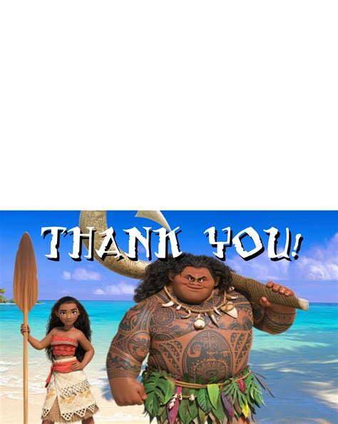 Moana Thank You Cards Next Disney Princess Walt Disney Animation