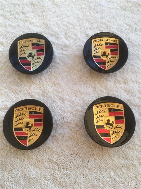 4 Pcs 3inch 76mm Black Porsche Wheel Center Caps Fits Etsy