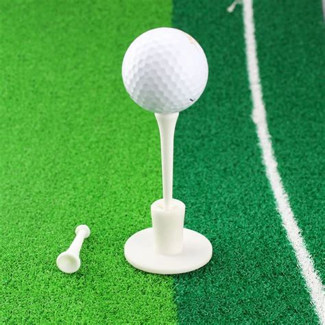 CRESTGOLF Golf Rubber Tees White Plastic Golf Tees Rubber Holder + 2 tees Golf Practice Tee Golf ...