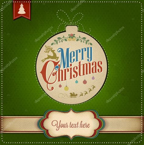 Vintage Christmas Background With Typography Stock Photo By ©melindula