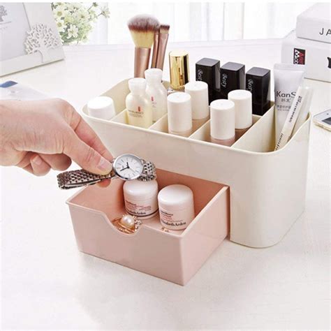 FreshDcart Cosmetic Make Up Storage Box Organizer With Makeup Stand And