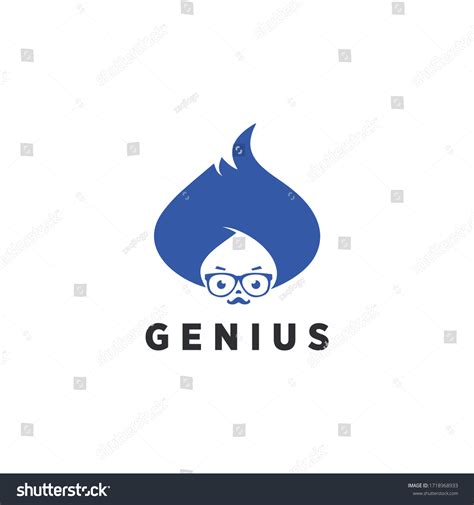 Genius Logo Simple Vector School Stock Vector Royalty Free 1718968933