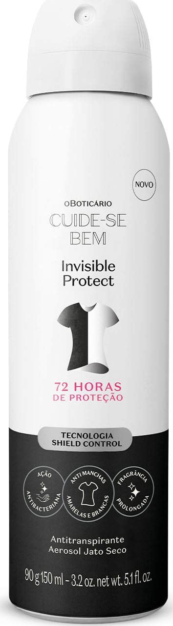 Antitranspirante Aerosol Jato Seco Cuide Se Bem Invisible Protect 150ml