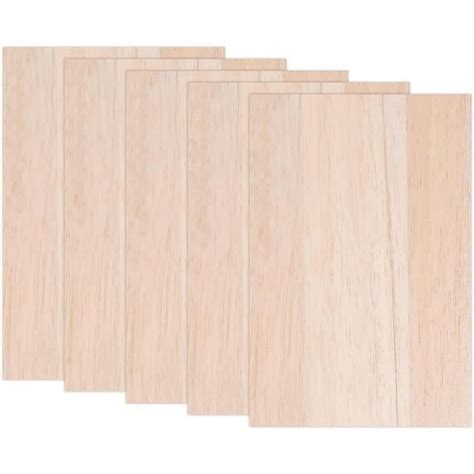 5 Pièces Bois de Balsa 2mm Feuille de Bois Balsa Artisanat du Bois