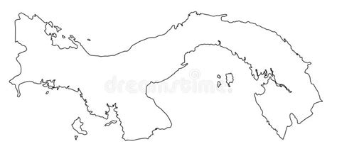 Panama outline map stock illustration. Illustration of nation - 4558455