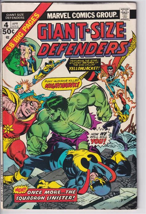 Giant Size Defenders Apr Nice Fvf White Comic Books