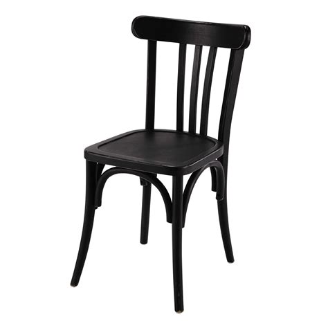 Chaise De Bistrot En Bois Noire Troquet Chaise Noire Chaise Bistrot