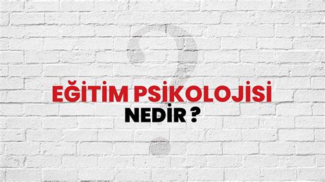 E Itim Psikolojisi Nedir Ne Demek T B Tak Ansiklopedi Ile E Itim