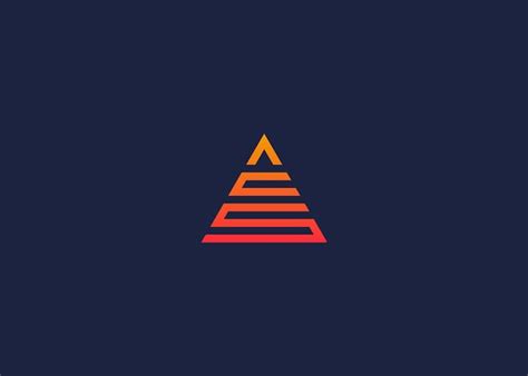 Premium Vector | Acs letters with triangle logo icon design vector design template inspiration