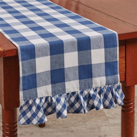 Park Designs Buffalo Check Ruffled China Blue Table Runner 13 X 54 1 Table Runner Kroger