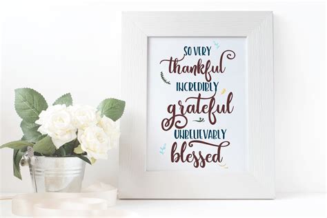 Grateful Thankful Blessed Svg Free Cut File Leap Of Faith Crafting