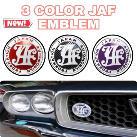 Universal Blue Black Red JAF Japan Automobile Federation Front Grill