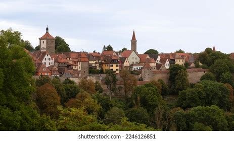 Cityscape Medieval Town Rothenburg Bavaria Germany Stock Photo ...