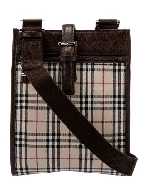 Burberry Nova Check Leather Trimmed Crossbody Bag Neutrals Crossbody