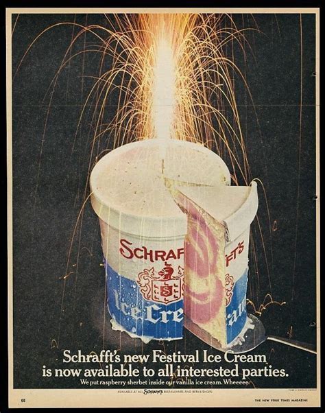 This Is An Original 1967 Print Ad For Schraffts Ice Cream If Youve