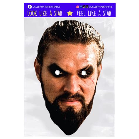 Jason Momoa Mask Khal Drogo Game of Thrones Actor Celebrity Masks ...