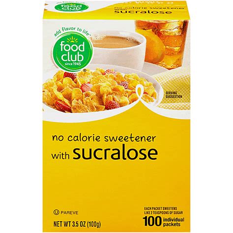 No Calorie Sweetener With Sucralose Sugars Sweeteners Quality Foods