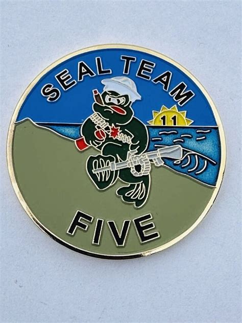 Limited Us Navy Seal Team Five Challenge Coin Ebay