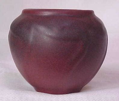 Van Briggle Pottery Stemmed Leaf Vase Mulberry Glaze S For Sale