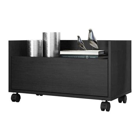 Mesa De Cabeceira 60 Cm Rodízios Multimóveis Fg3629 Preta Leroy