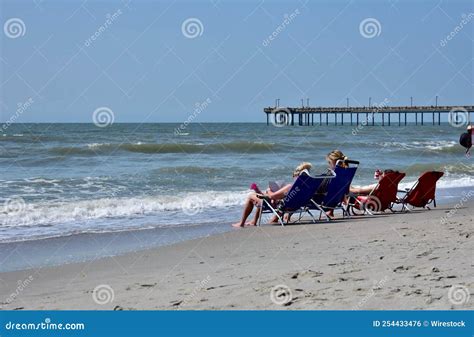 Sunny Shot Of Women Sunbathing At Myrtle Beach South Carolina Editorial Photo Image Of Women