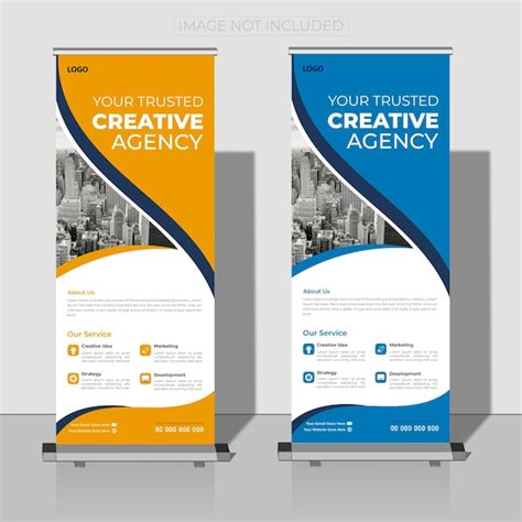 Premium Vector Modern And Corporate Roll Up Banner Standing Banner Template