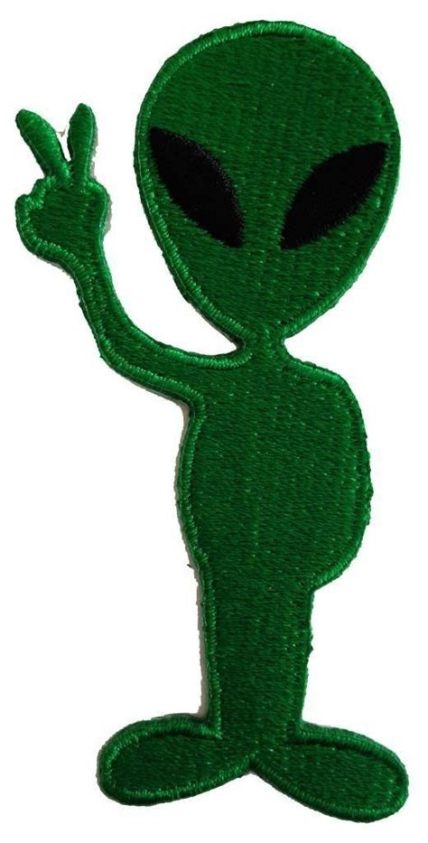 Alien Aufnäher Bügelbild Aufbügler Applikationen Patches Flicken