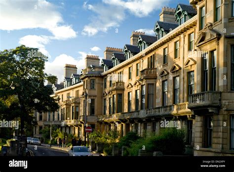 Townhouses At Queens Terrace West End Glasgow Stock Photo Alamy