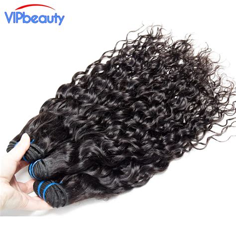 Vip Beauty Indian Virgin Hair Water Wave With Frontal Unprocessed Human