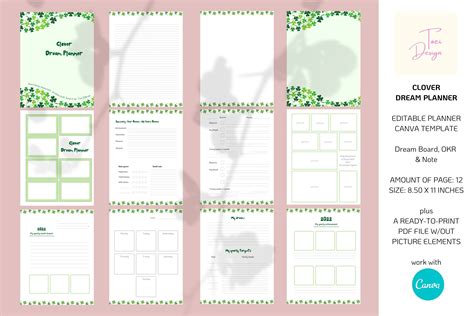 Clover Dream Planner Template Graphic by Toei Design · Creative Fabrica