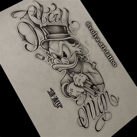 Scrooge Mcduck Sketch Tattoo Volya Art Tio Patinhas Tatuador