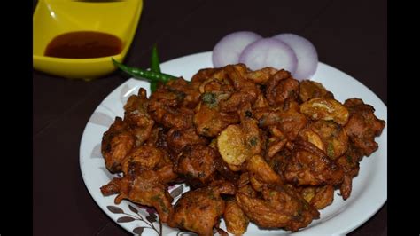 Crispy Mushroom Pakora Recipemushroom Pakodamushroom Frywinter Special Recipe Youtube