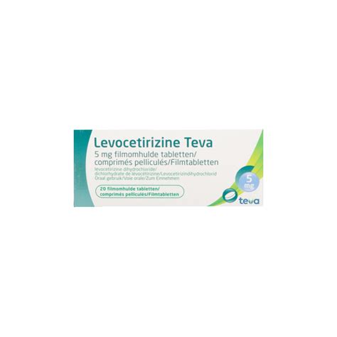 Levocetirizine Teva 5mg Filmomh Tabl 20 X 5mg