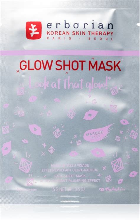 Erborian Shot Mask Look At That Glow Skaistinamoji Tekstilin Veido