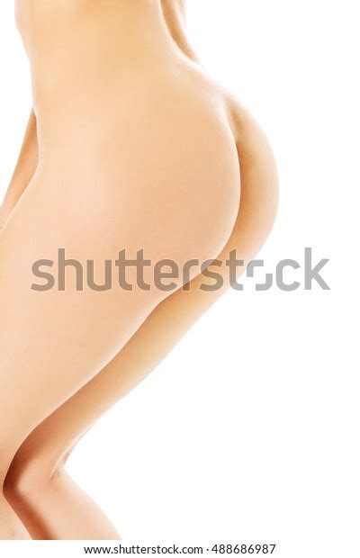 Стоковая фотография 488686987 Side View Nude Female Legs Bottom
